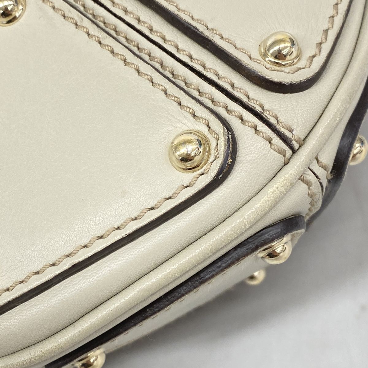 Gucci Handbag GG Canvas Bamboo Brown Gold 2-Way Back — view 6