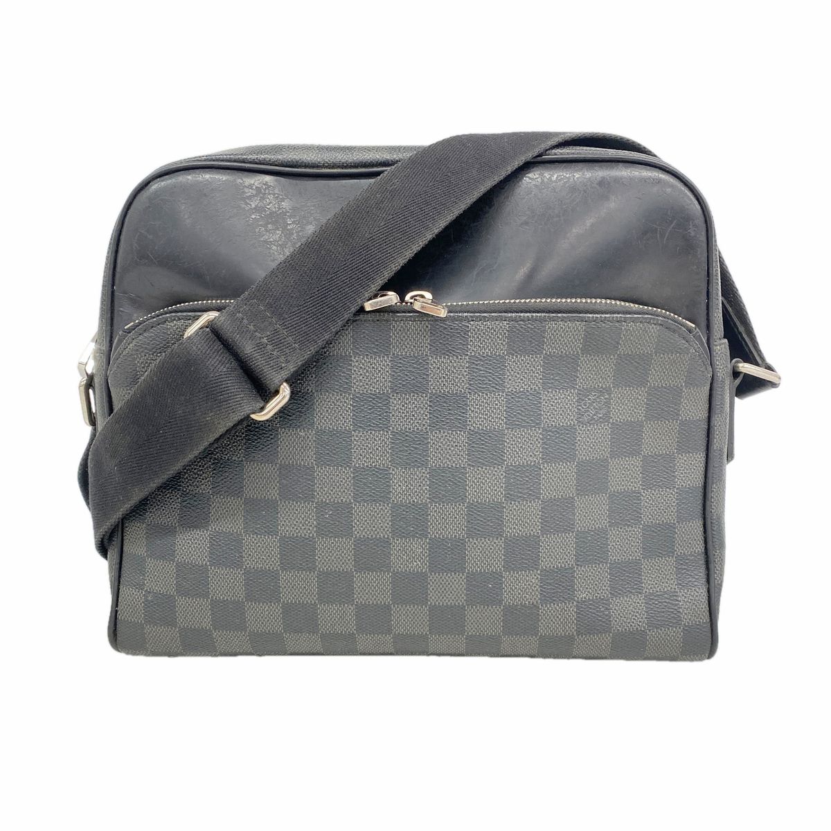 Louis Vuitton Shoulder Bag Damier Graphite Date PM Black