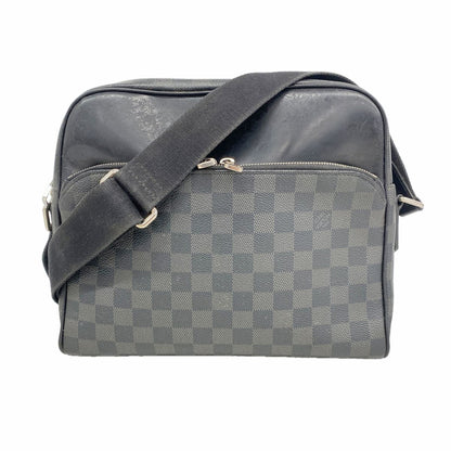 Louis Vuitton Shoulder Bag Damier Graphite Date PM Black