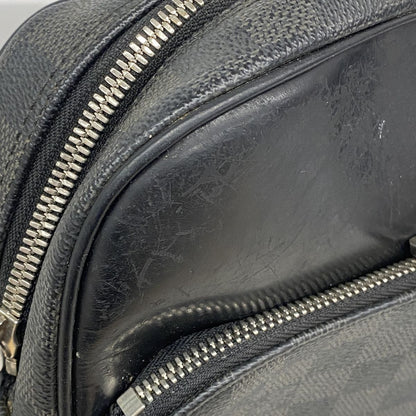 Louis Vuitton Shoulder Bag Damier Graphite Date PM Black — view 7