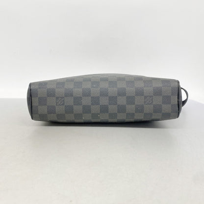 Louis Vuitton Shoulder Bag Damier Graphite Date PM Black — view 3
