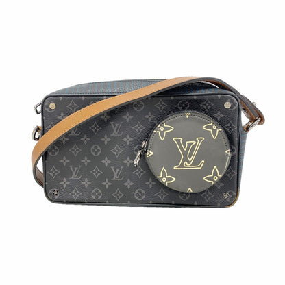 Louis Vuitton Shoulder Bag Monogram Eclipse Volgaon Strap Black