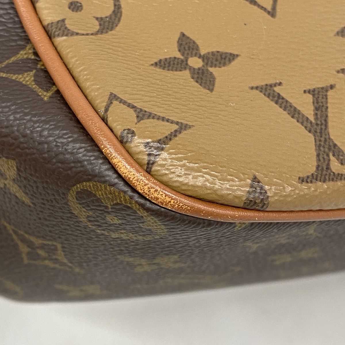 Louis Vuitton Shoulder Bag Monogram Reverse Haubaud Fine PM Brown — view 6