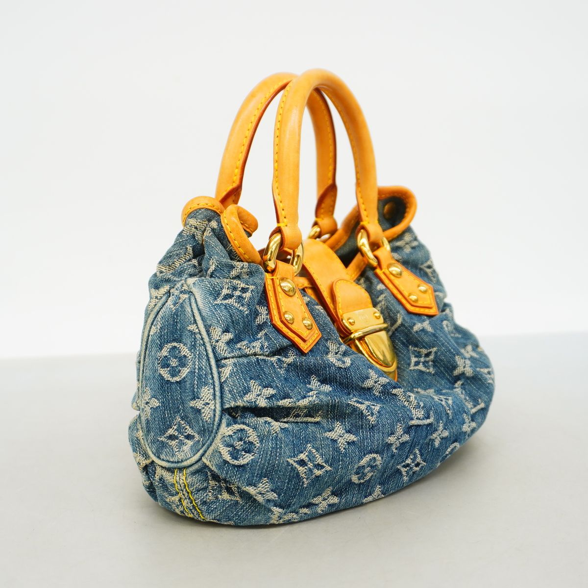 Louis Vuitton Handbag Monogram Denim Pleaty Blue — view 2