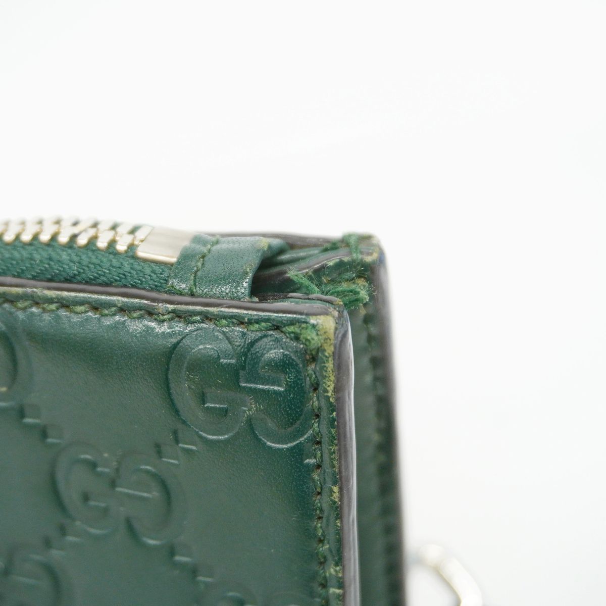 Gucci Shoulder Bag Guccissima Leather Green Silver — view 7