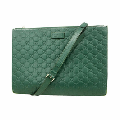Gucci Shoulder Bag Guccissima Leather Green Silver