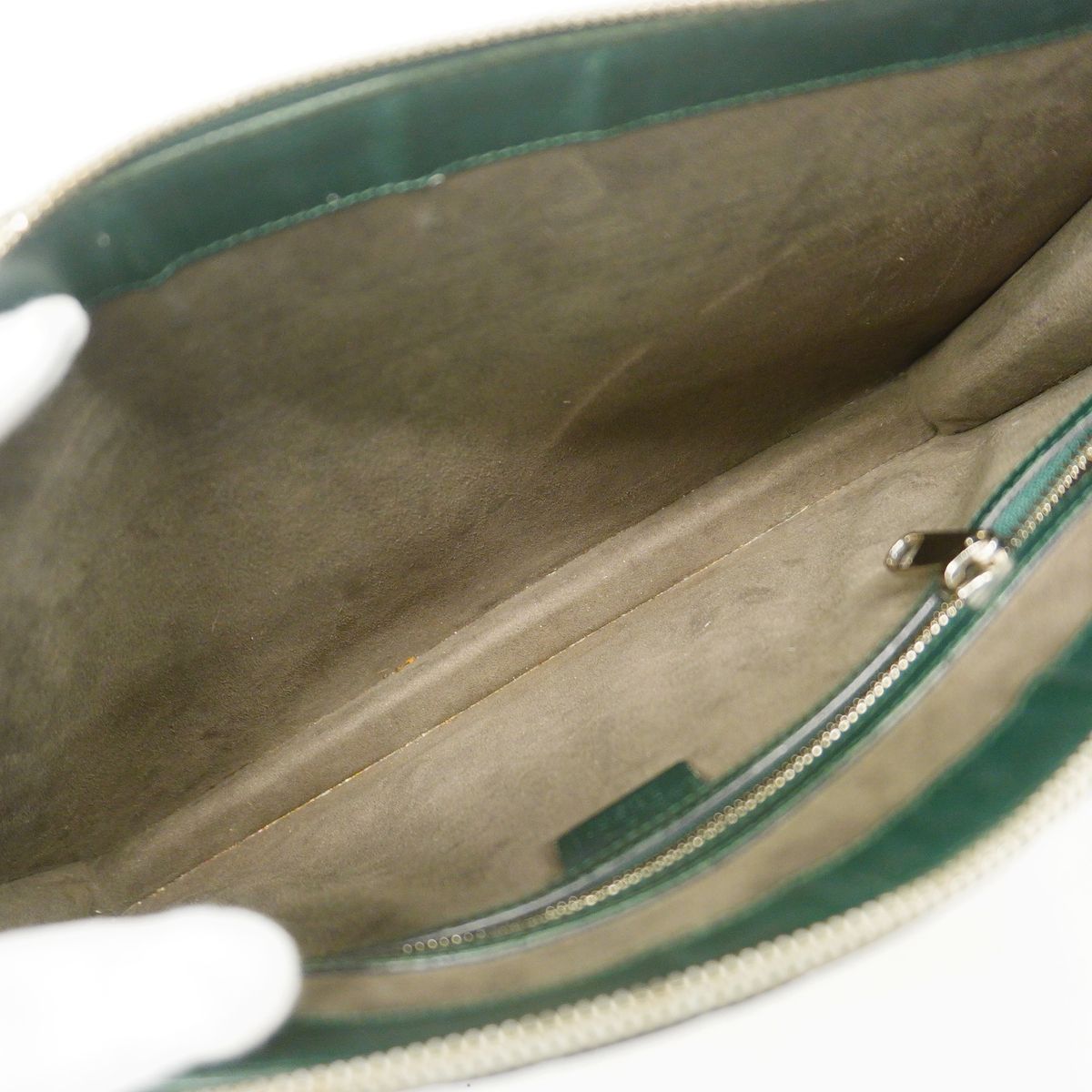 Gucci Shoulder Bag Guccissima Leather Green Silver — view 4