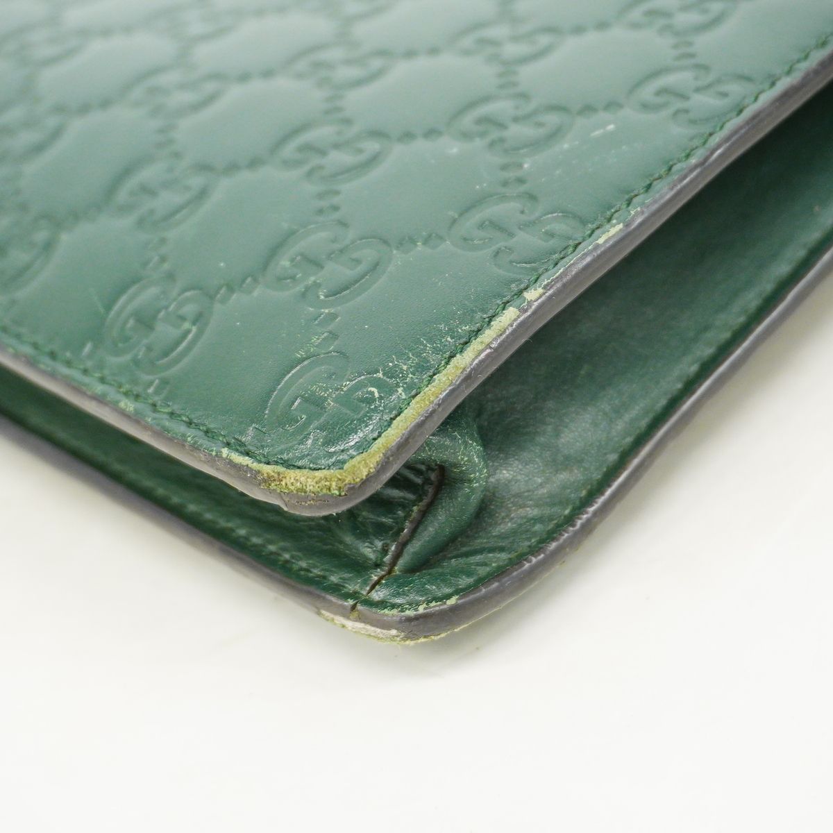 Gucci Shoulder Bag Guccissima Leather Green Silver — view 6