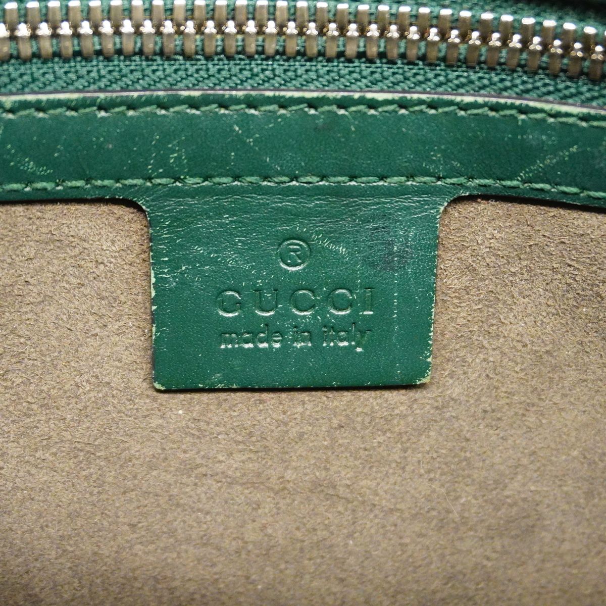 Gucci Shoulder Bag Guccissima Leather Green Silver — view 5