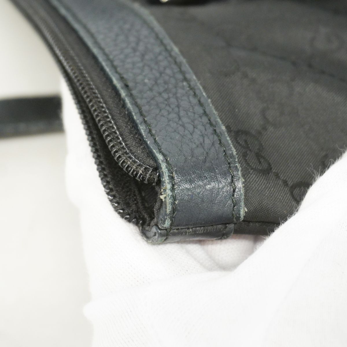 Gucci Tote Bag GG Nylon Black Silver — view 7