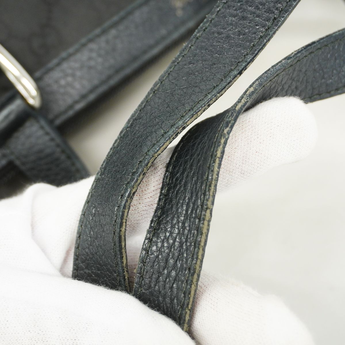 Gucci Tote Bag GG Nylon Black Silver — view 8