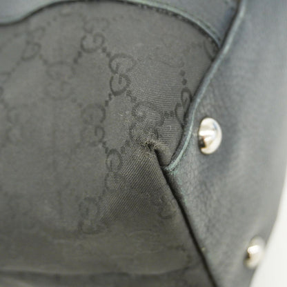 Gucci Tote Bag GG Nylon Black Silver — view 6