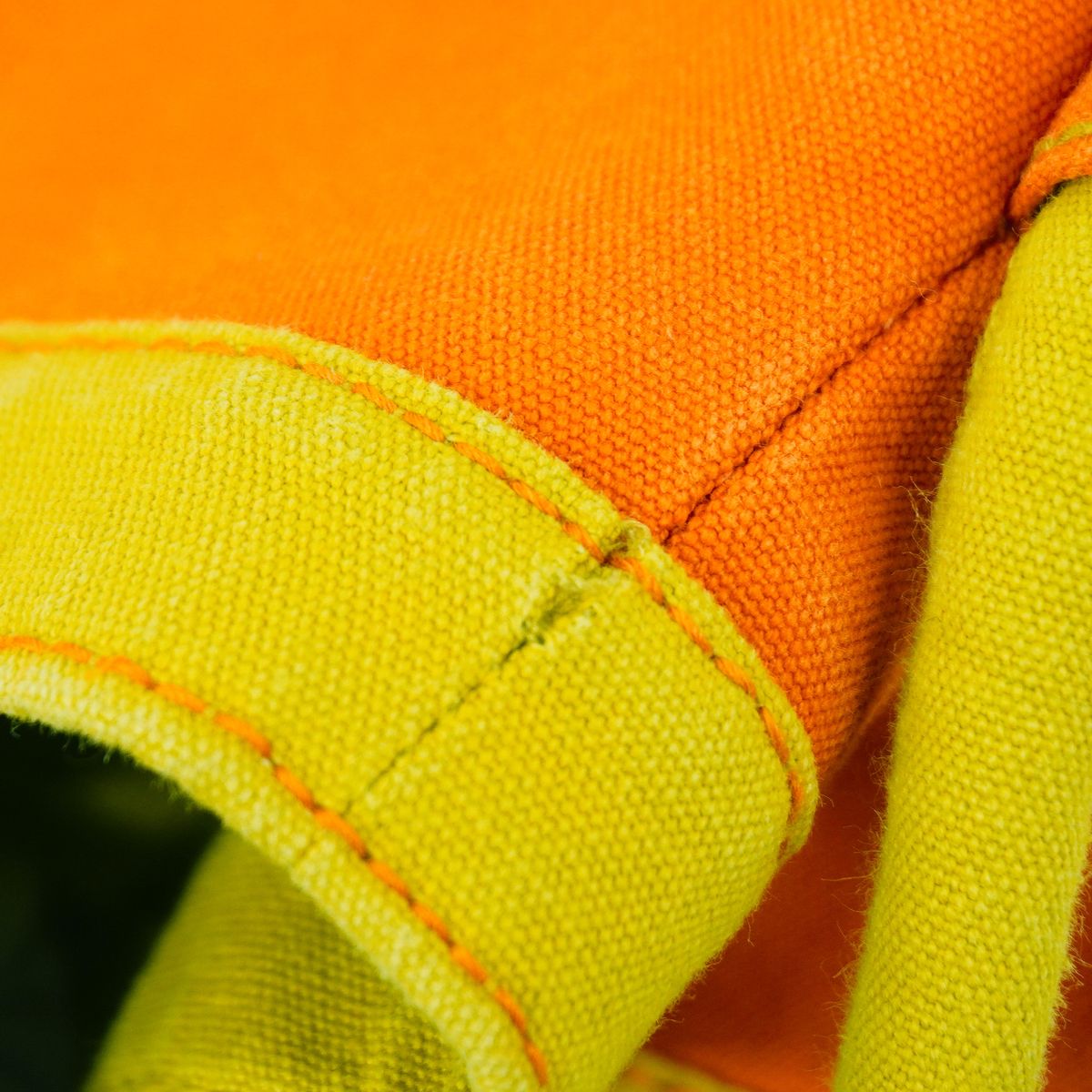 Hermes Tote Bag Sac Cabas PM Canvas Orange Yellow Silver — view 6
