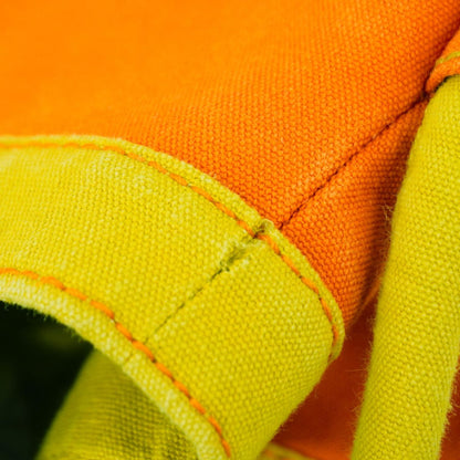 Hermes Tote Bag Sac Cabas PM Canvas Orange Yellow Silver — view 6