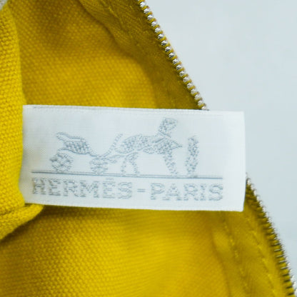 Hermes Tote Bag Sac Cabas PM Canvas Orange Yellow Silver — view 5