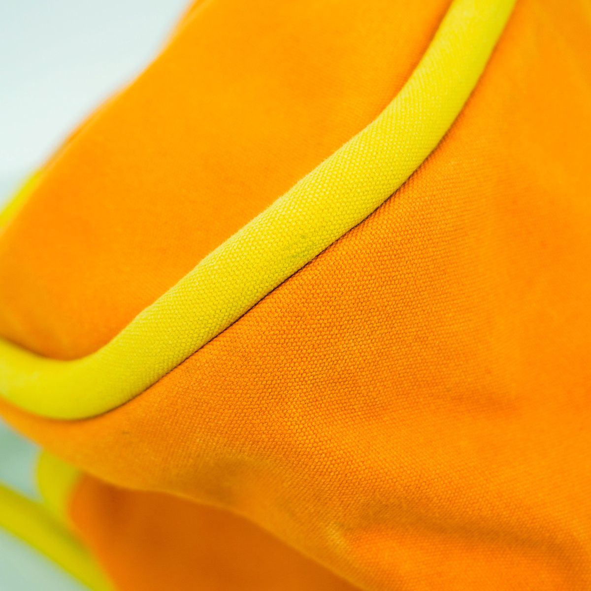 Hermes Tote Bag Sac Cabas PM Canvas Orange Yellow Silver — view 8