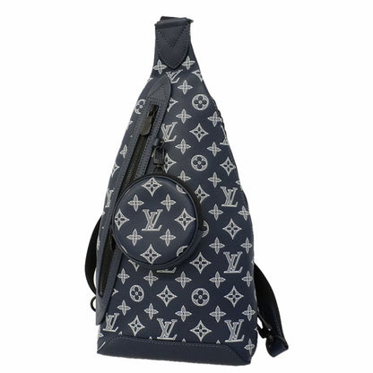 Louis Vuitton Belt Bag Monogram Shadow Duo White Ink Blue