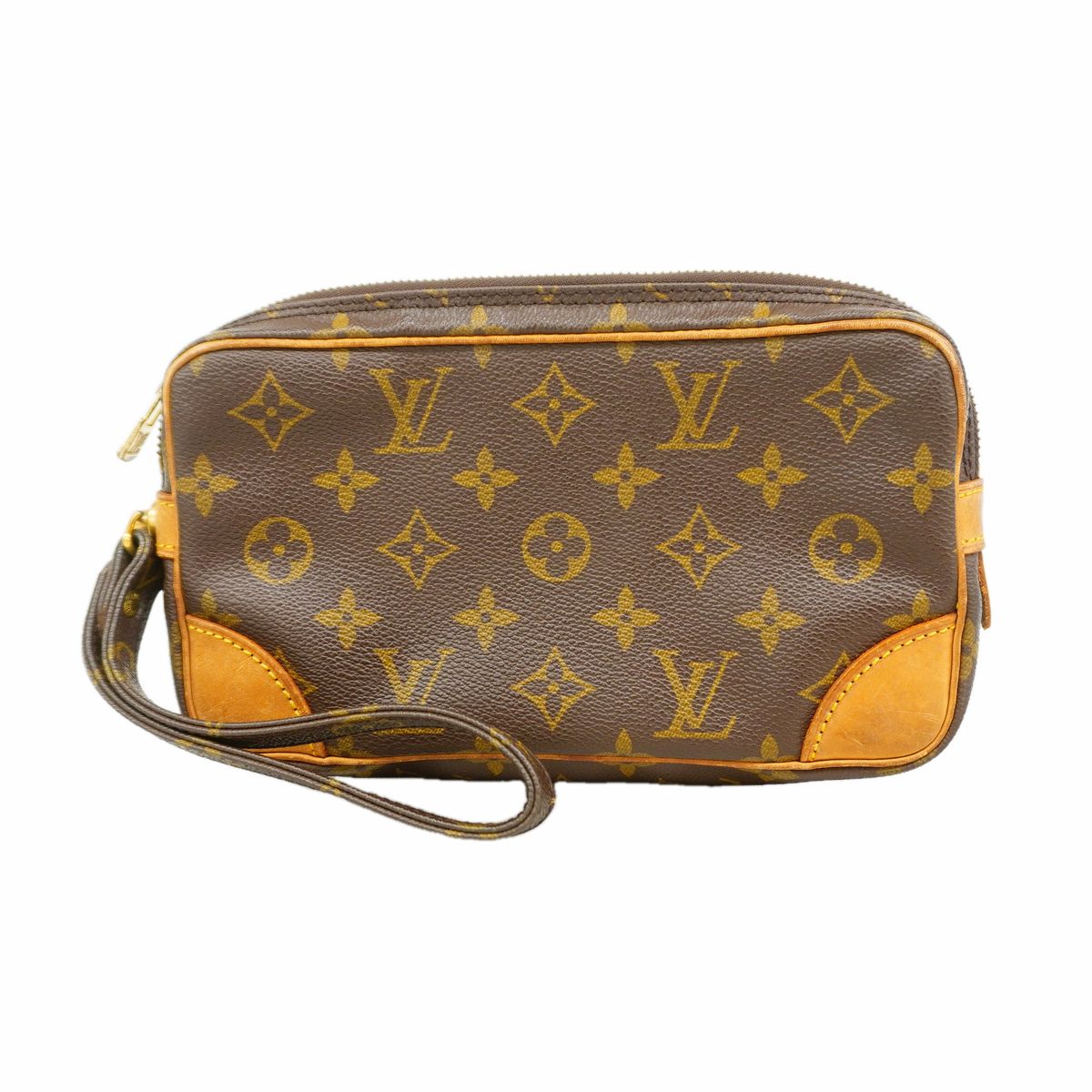 Louis Vuitton Clutch Monogram Marly Dragonne PM Brown