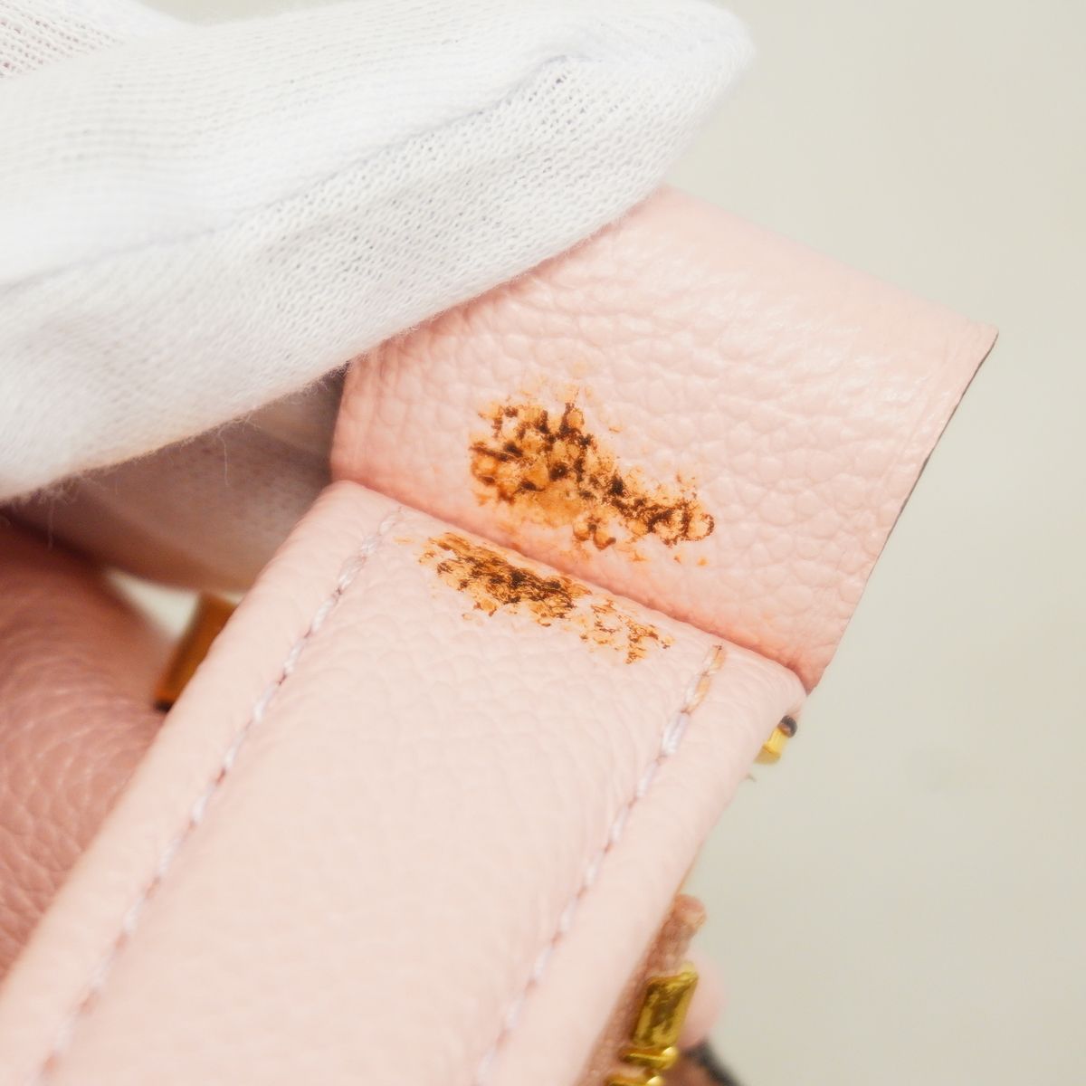 Louis Vuitton Handbag Monogram Empreinte Marshmallow PM Boutonde Rose 2-Way Bag — view 6
