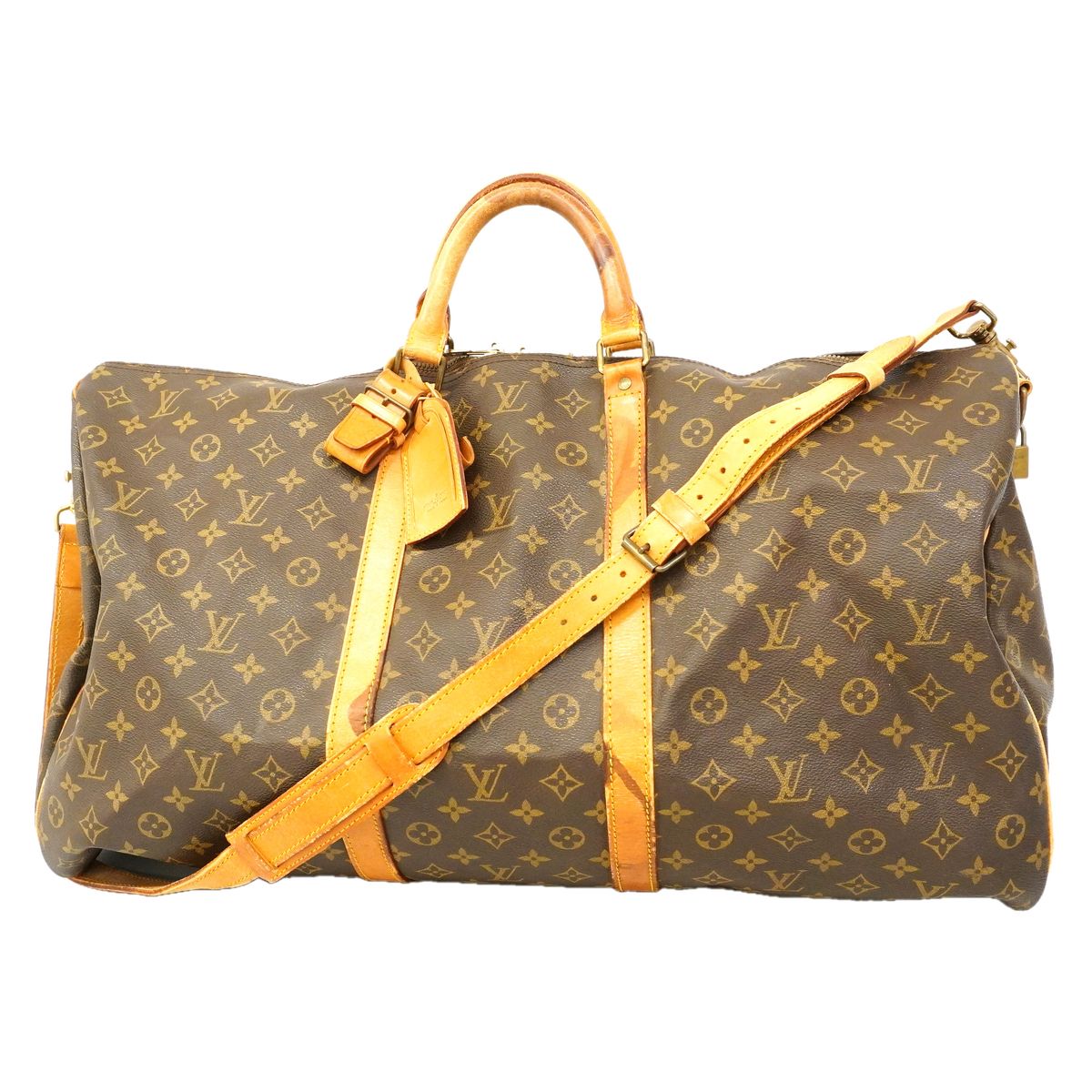 Louis Vuitton Boston Bag Monogram Keepall Bandouliere 60 Brown