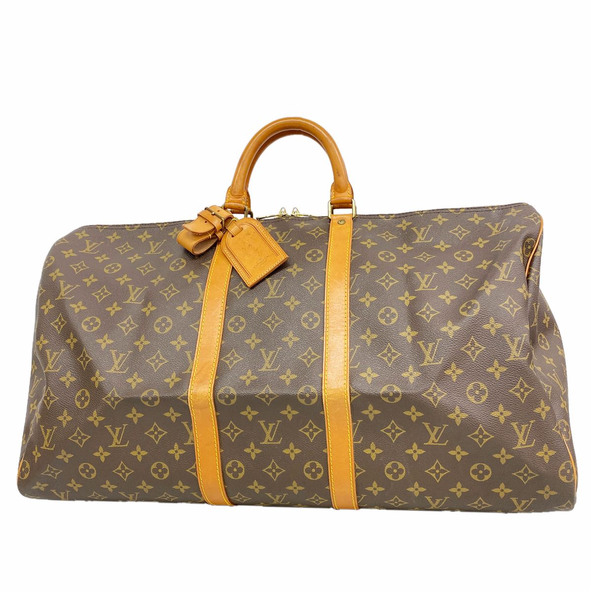 Louis Vuitton Boston Bag Monogram Keepall 55 Brown