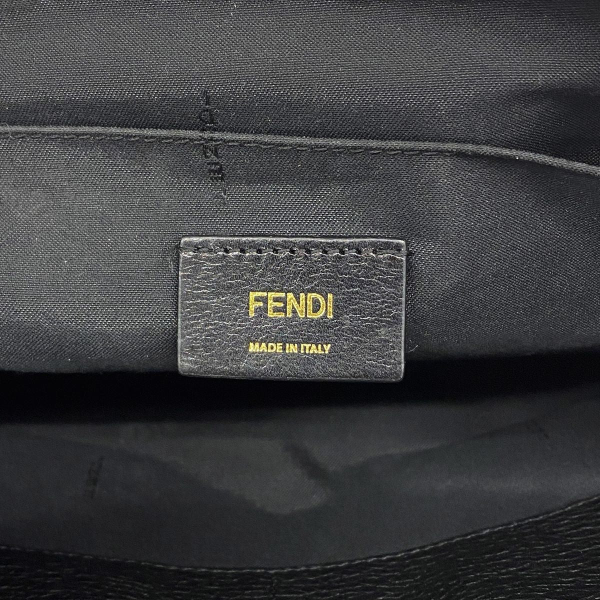 Fendi Clutch Monster Star Leather Black Gold — view 5