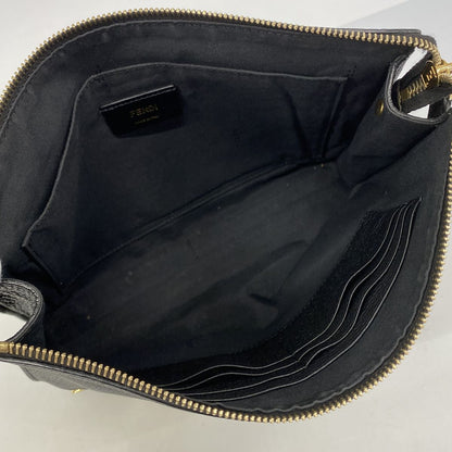 Fendi Clutch Monster Star Leather Black Gold — view 4