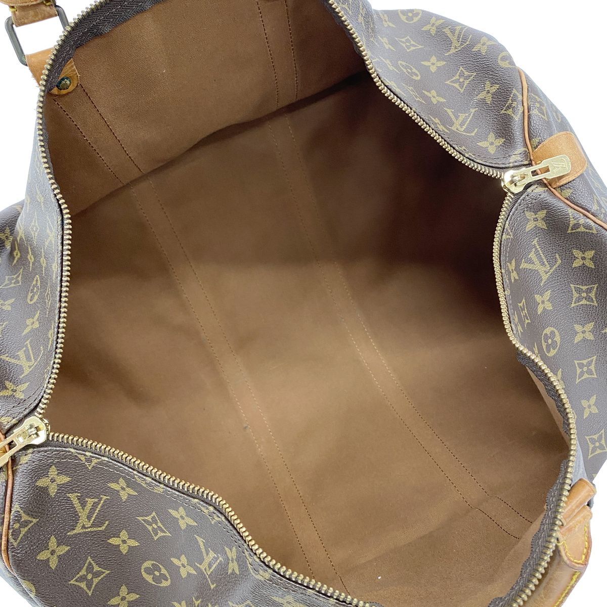 Louis Vuitton Boston Bag Monogram Keepall 55 Brown — view 4