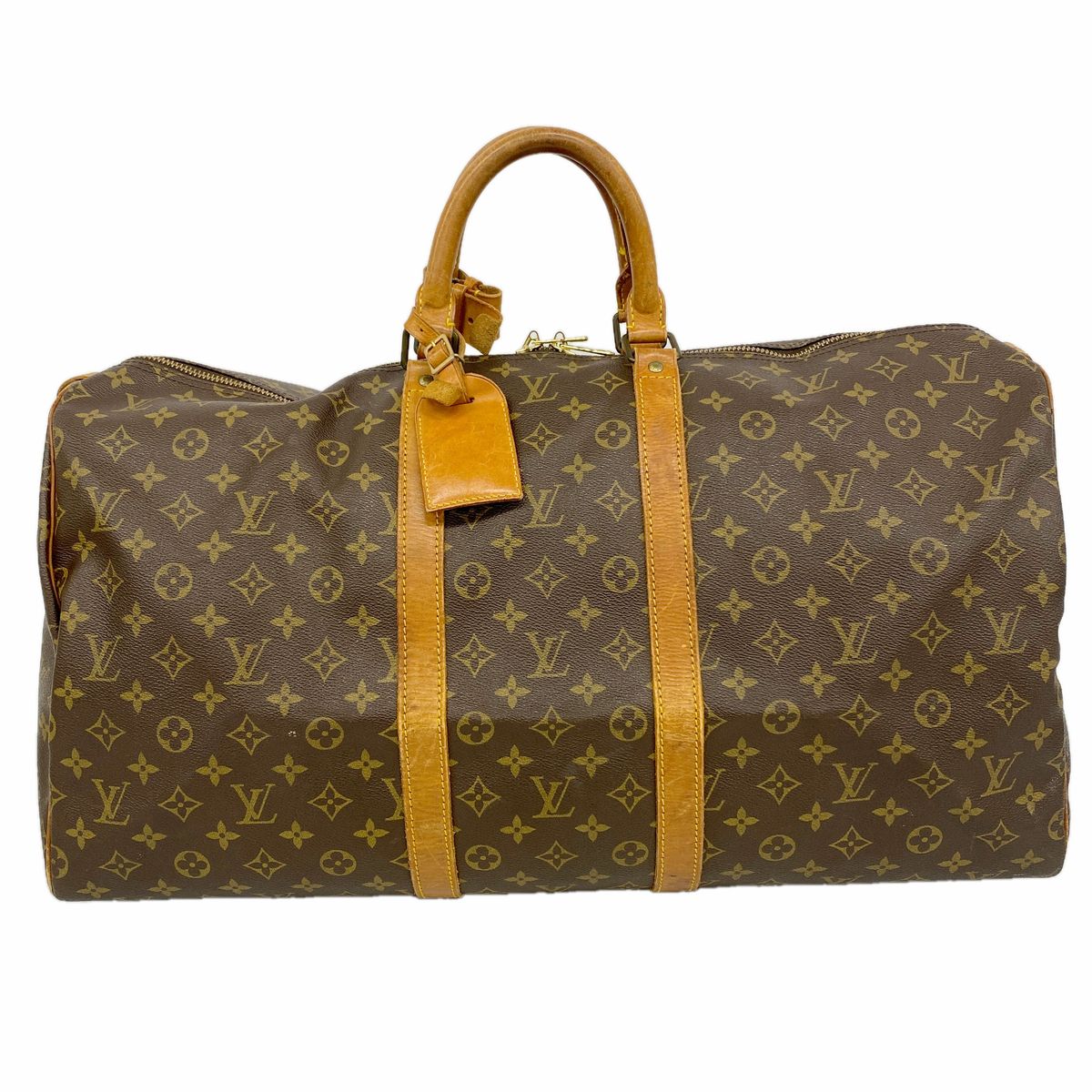 Louis Vuitton Boston Bag Monogram Keepall 55 Brown