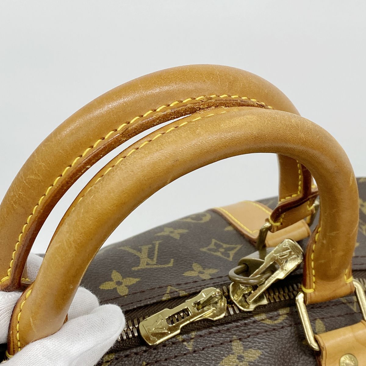 Louis Vuitton Boston Bag Monogram Keepall 55 Brown — view 8