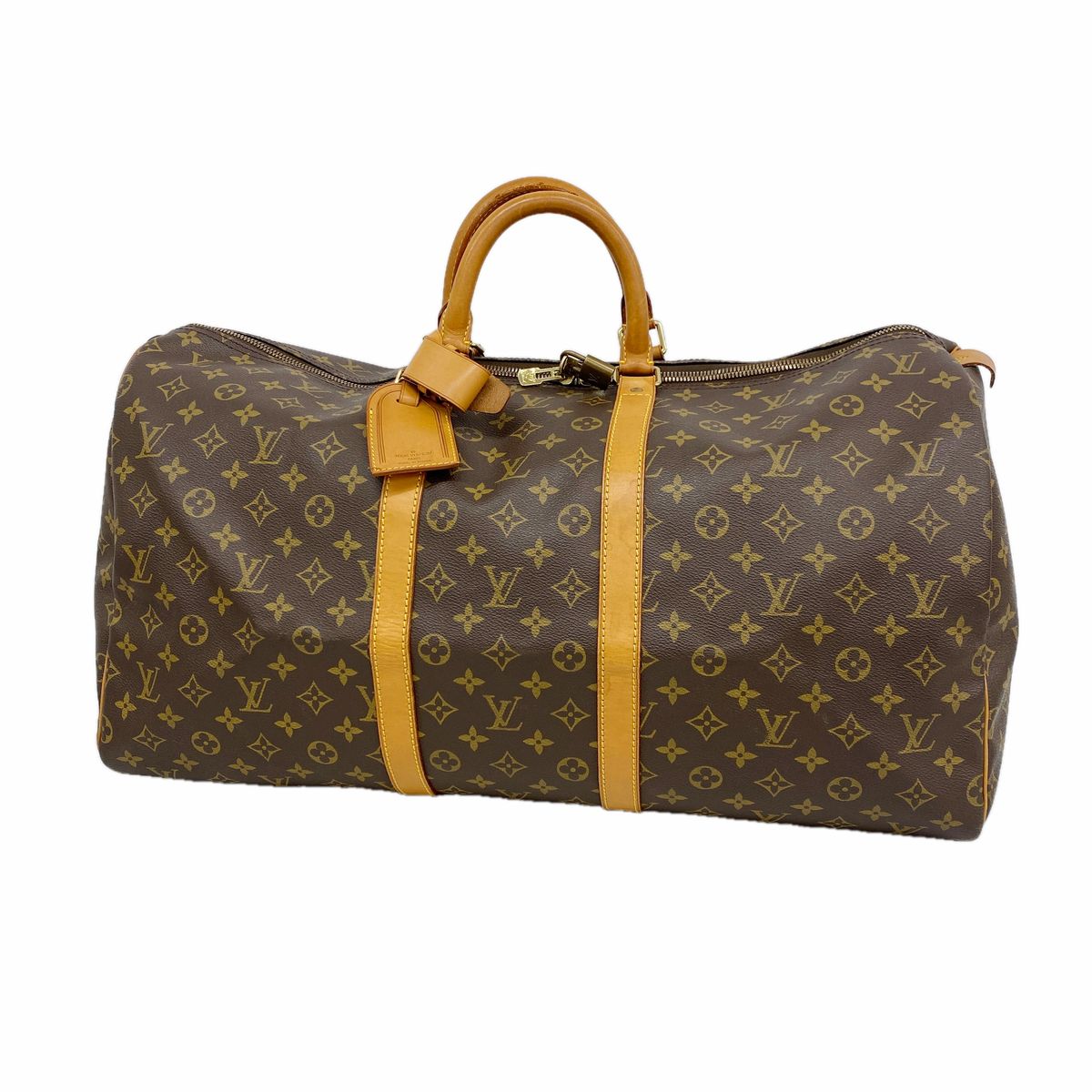 Louis Vuitton Boston Bag Monogram Keepall 55 Brown
