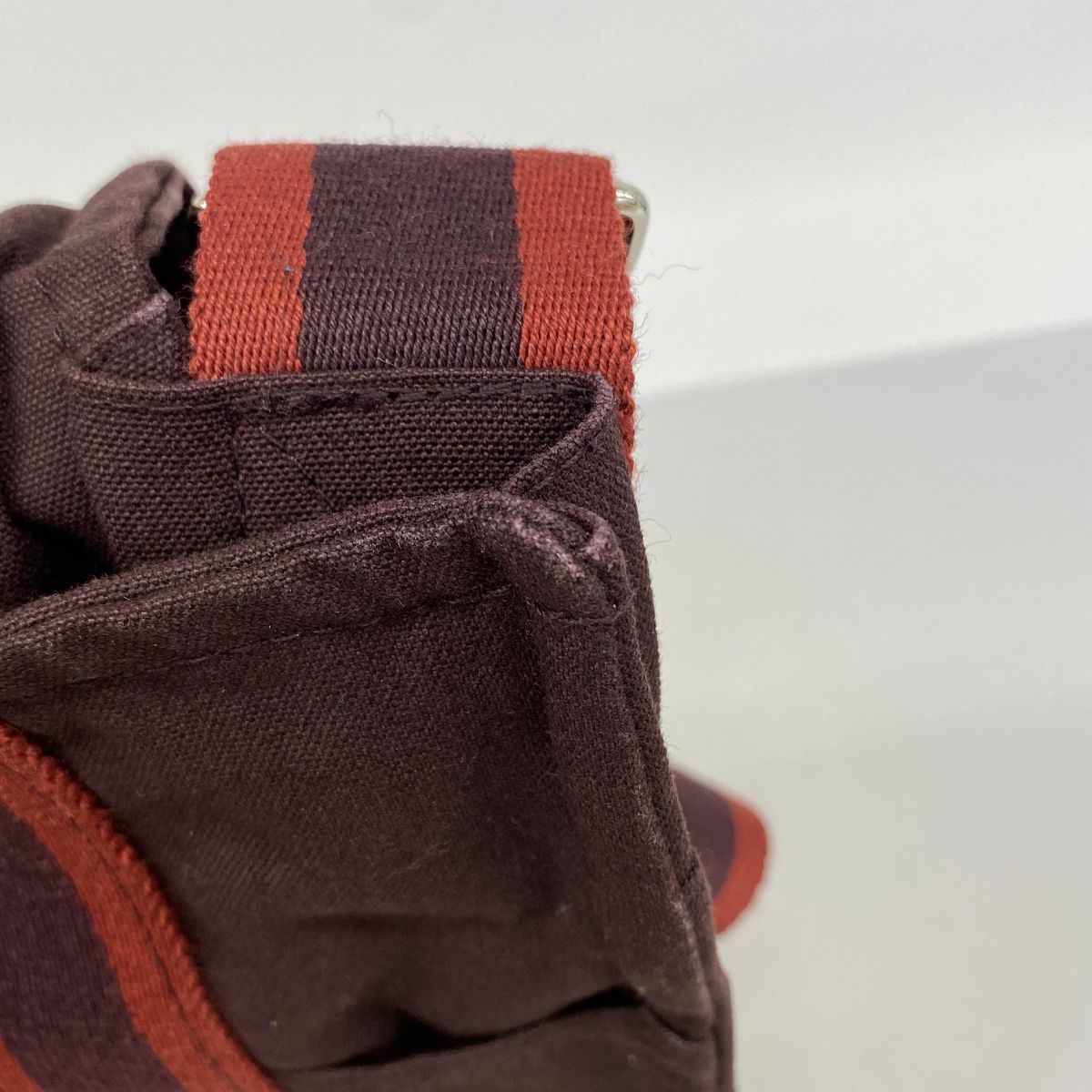 Hermes Shoulder Bag Fourre Tout Besace MM Canvas Bordeaux Silver — view 8