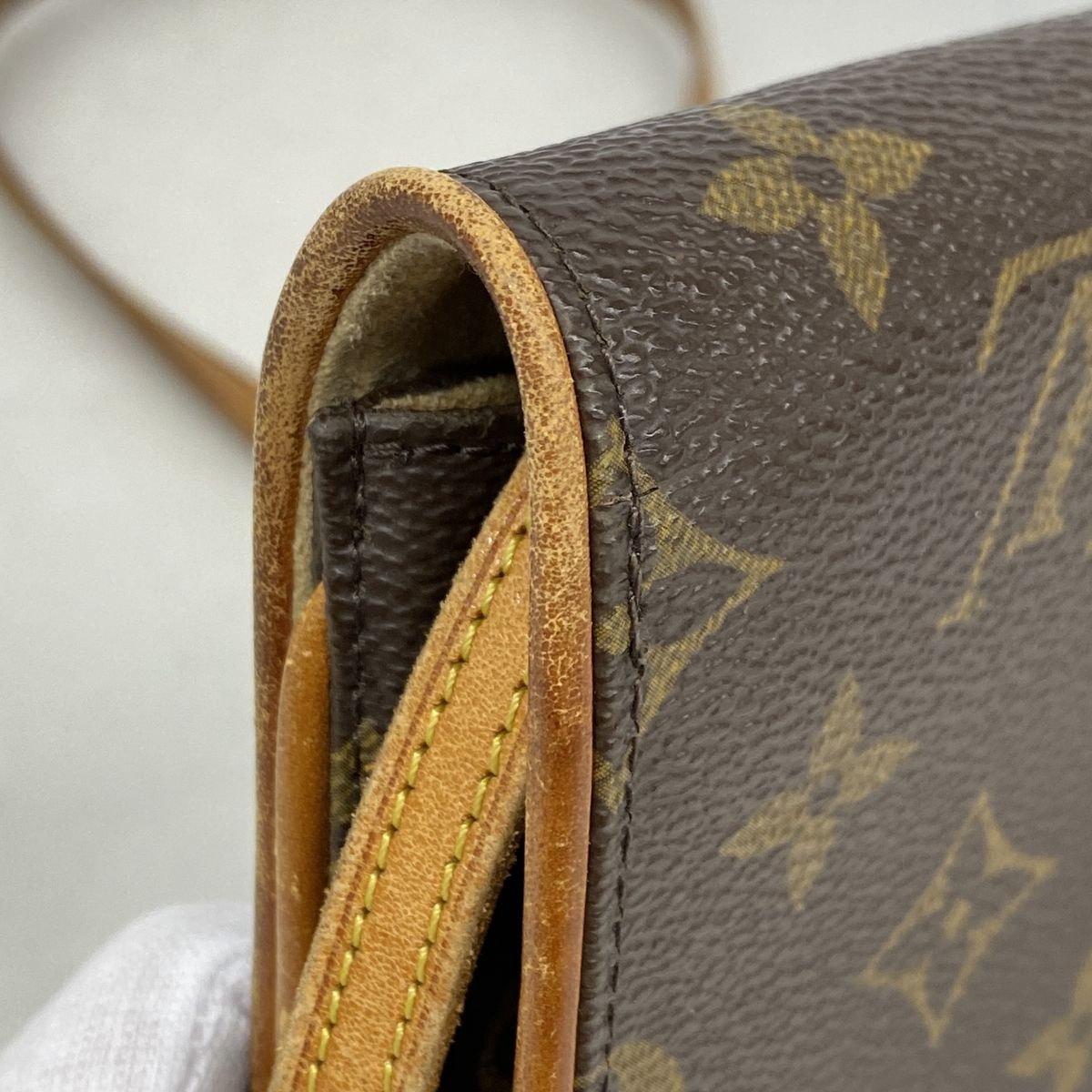 Louis Vuitton Shoulder Bag Monogram Pochette Twin GM Brown — view 7