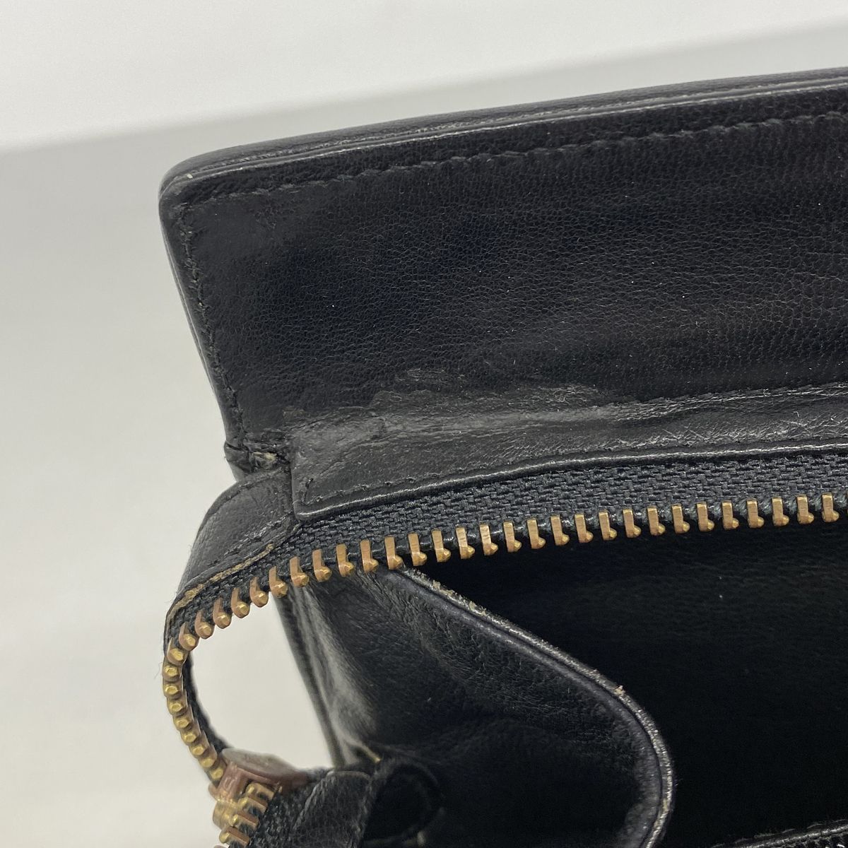 Chanel Shoulder Bag Stitch Lambskin Black Gold — view 6