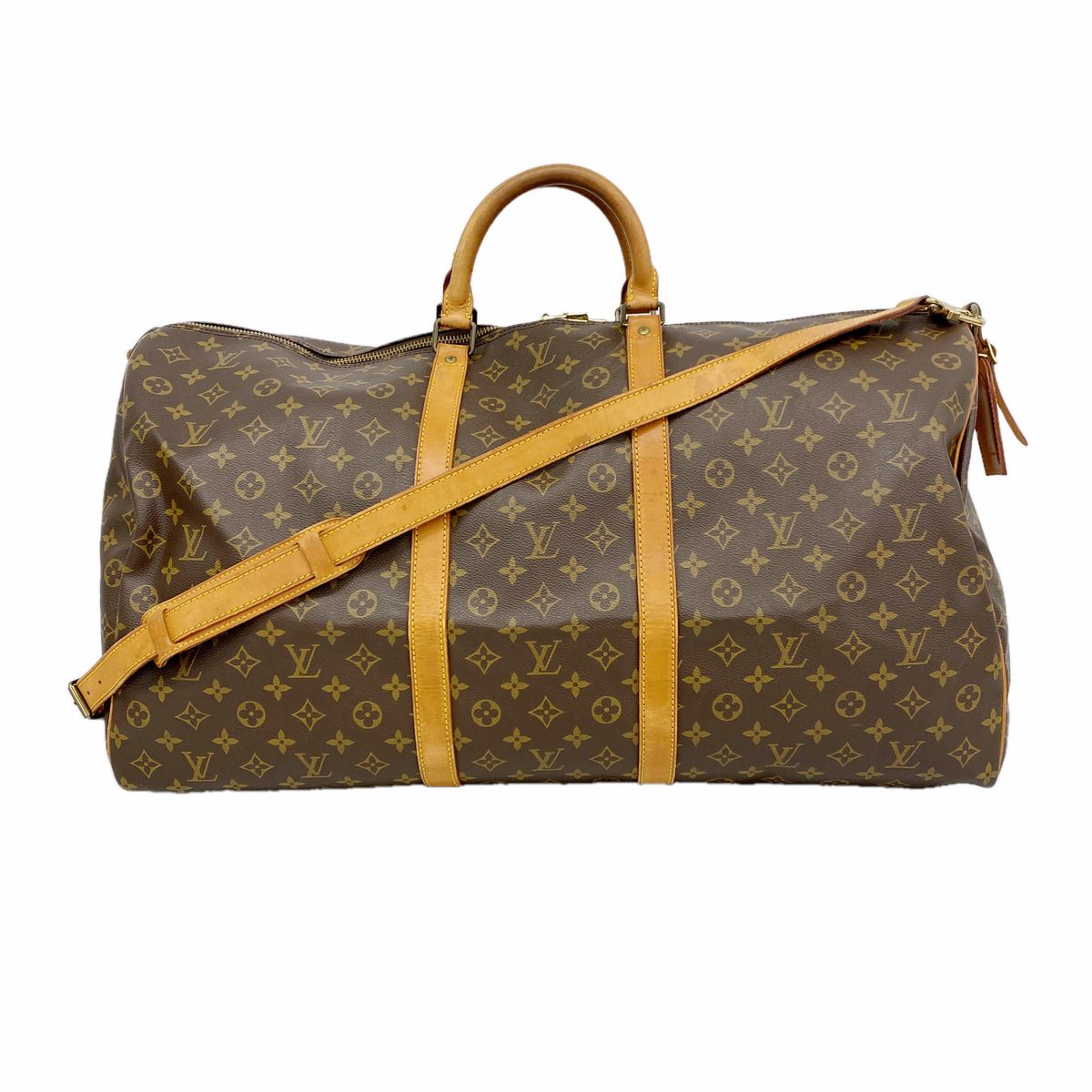 Louis Vuitton Boston Bag Monogram Keepall Bandouliere 60 Brown