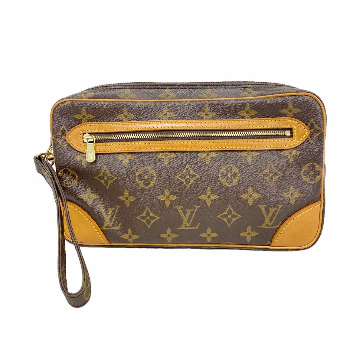 Louis Vuitton Clutch Monogram Marly Dragonne GM Brown