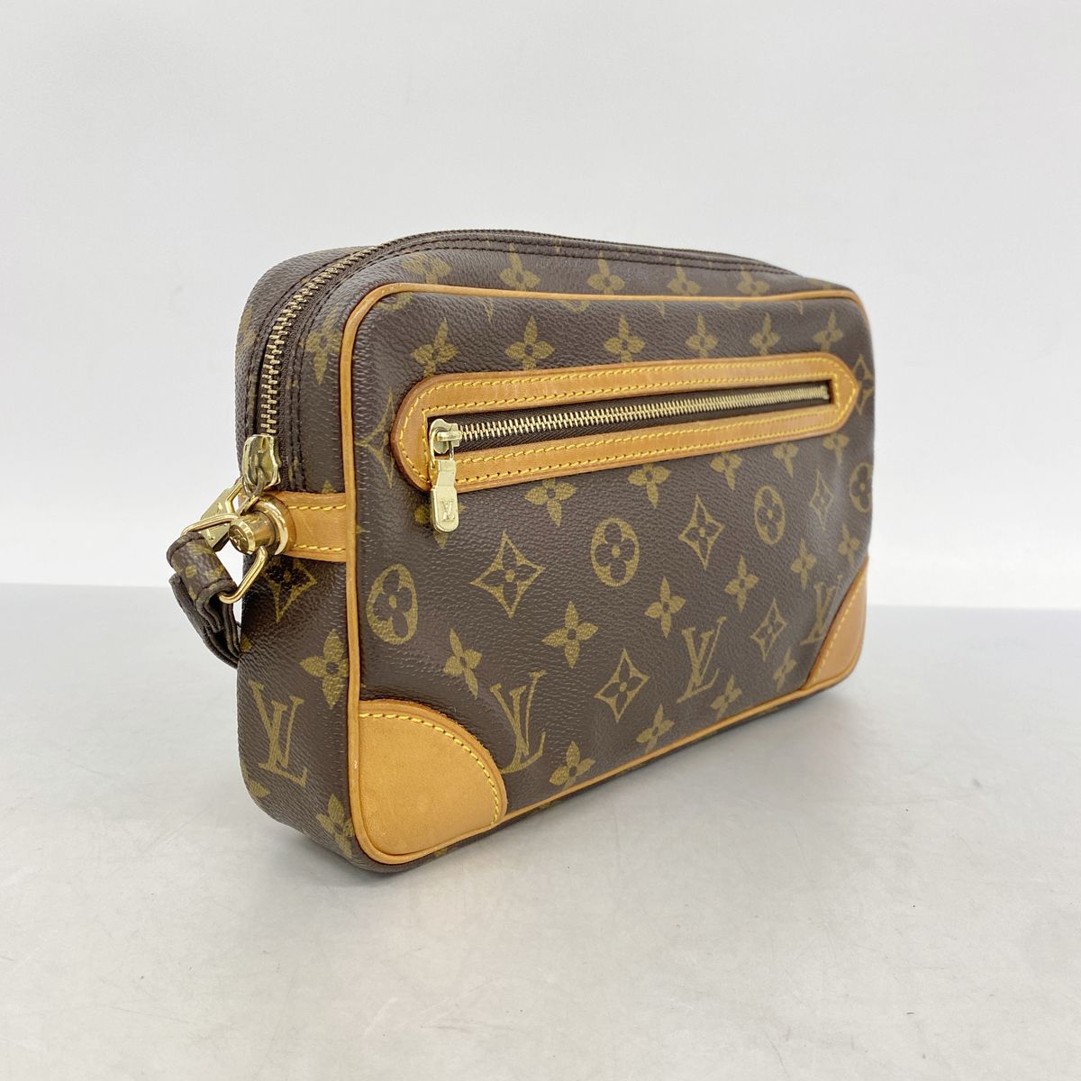 Louis Vuitton Clutch Monogram Marly Dragonne GM Brown — view 2