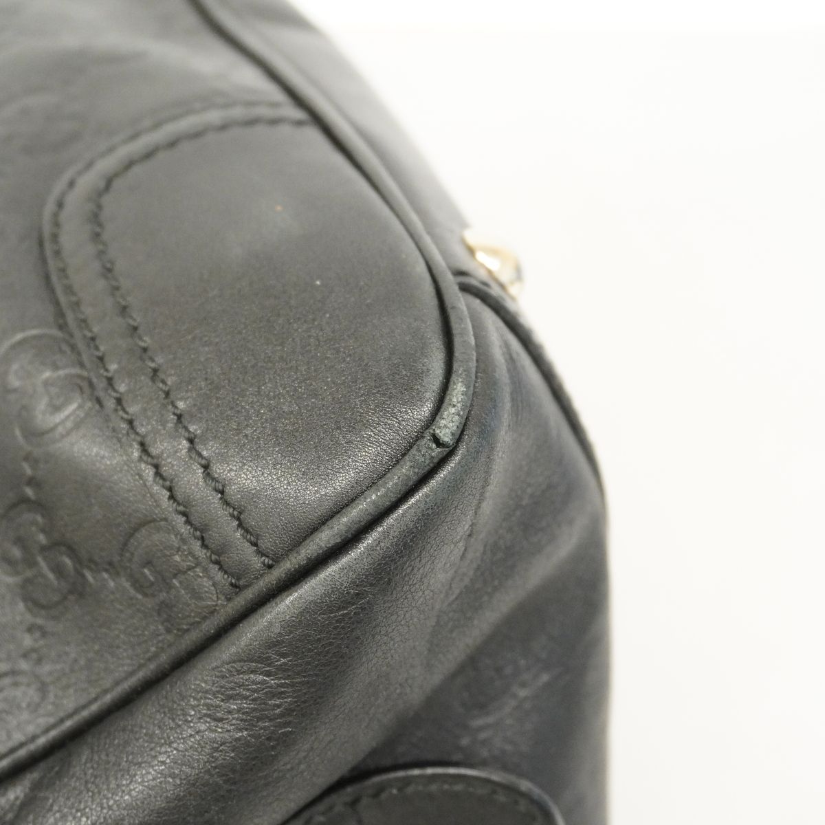 Gucci Shoulder Bag Guccissima Princy Leather Black Gold — view 6