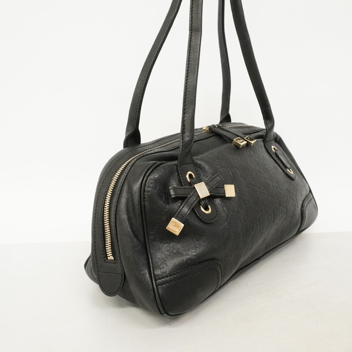 Gucci Shoulder Bag Guccissima Princy Leather Black Gold — view 2