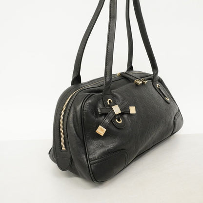 Gucci Shoulder Bag Guccissima Princy Leather Black Gold — view 2