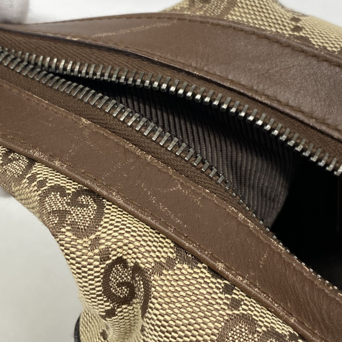 Gucci Shoulder Bag GG Canvas 001 Brown Silver — view 8