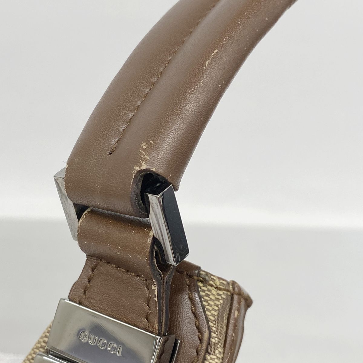 Gucci Shoulder Bag GG Canvas 001 Brown Silver — view 7