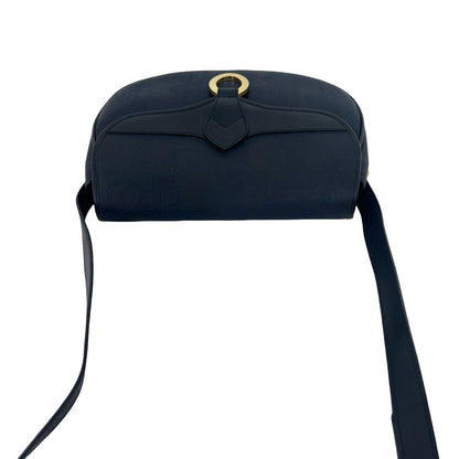 Dior Vintage Trotter Logo Pattern Leather Shoulder Bag Pochette Navy — view 4
