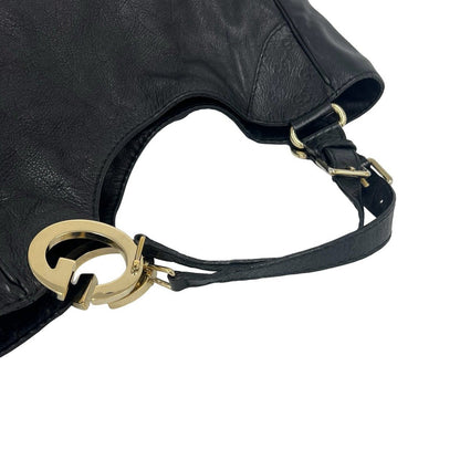 Gucci Charlotte Guccissima Logo Leather Tote Bag Black — view 4