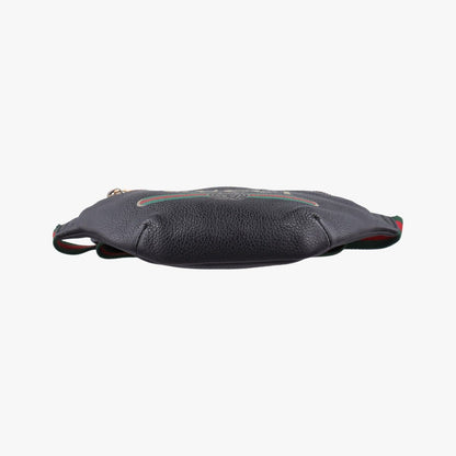Gucci Print Black Leather Handbag — view 3