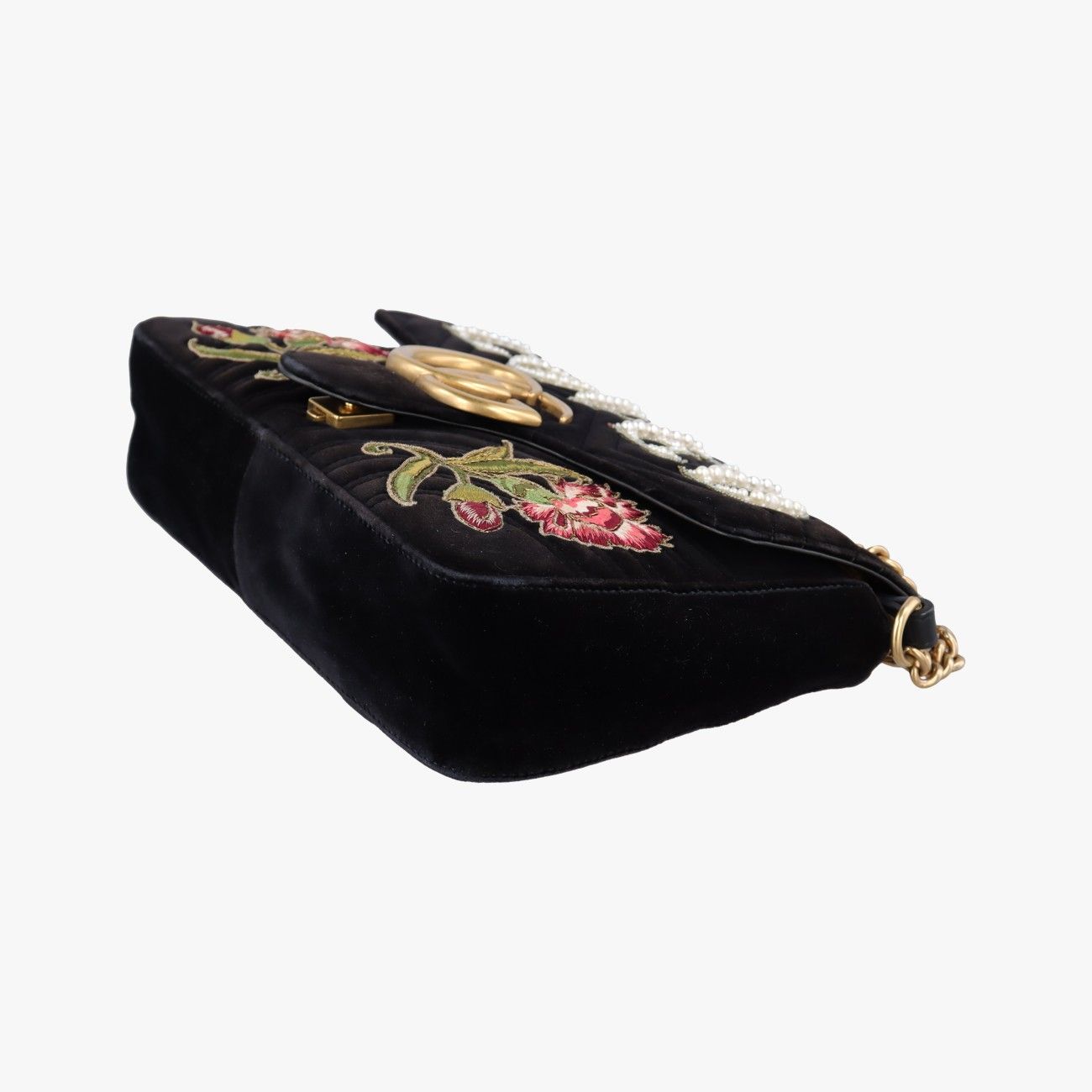 Gucci GG Marmont Black Multicolor Velour — view 4