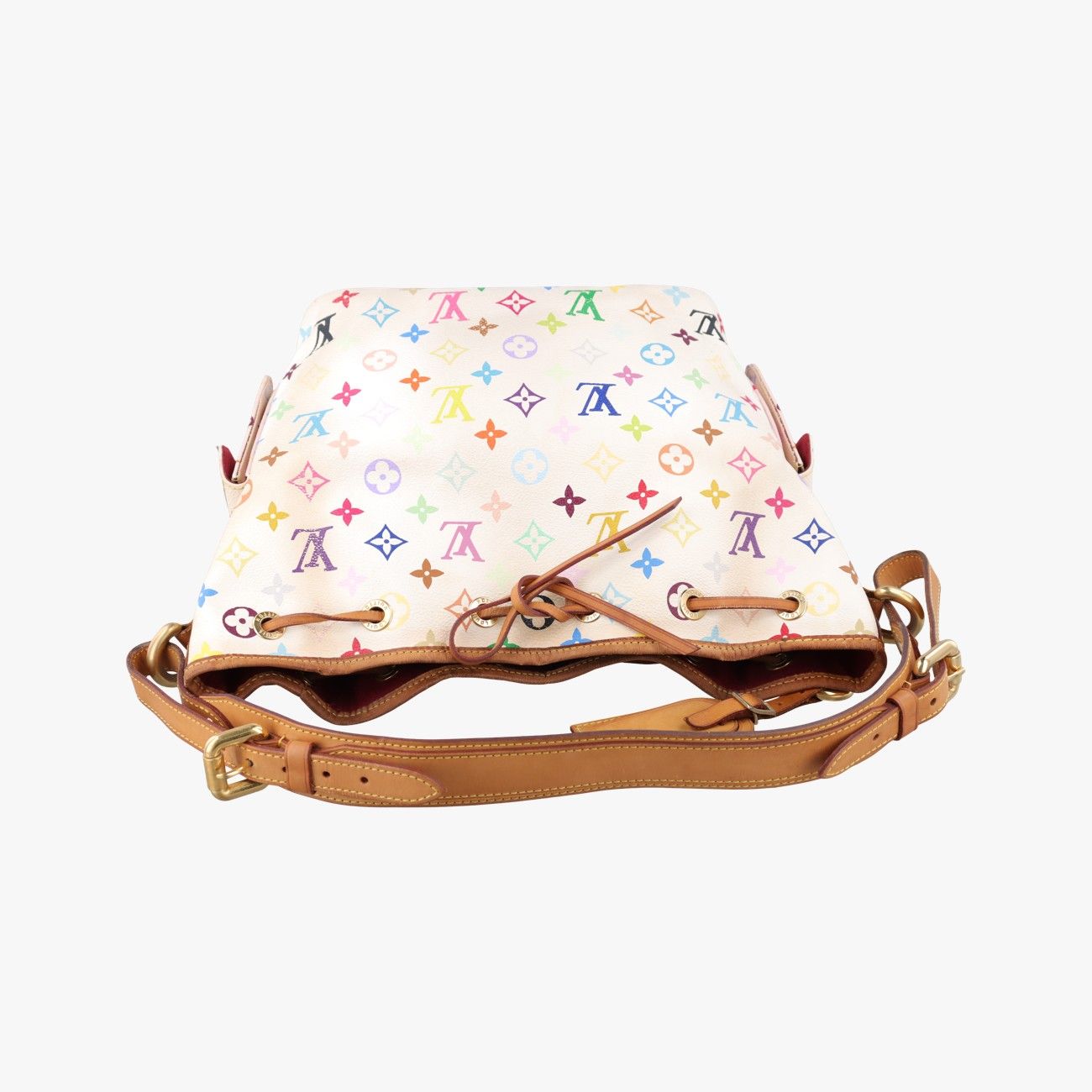 Louis Vuitton Petit Noe Blanc Monogram Multicolor Bucket Bag — view 8