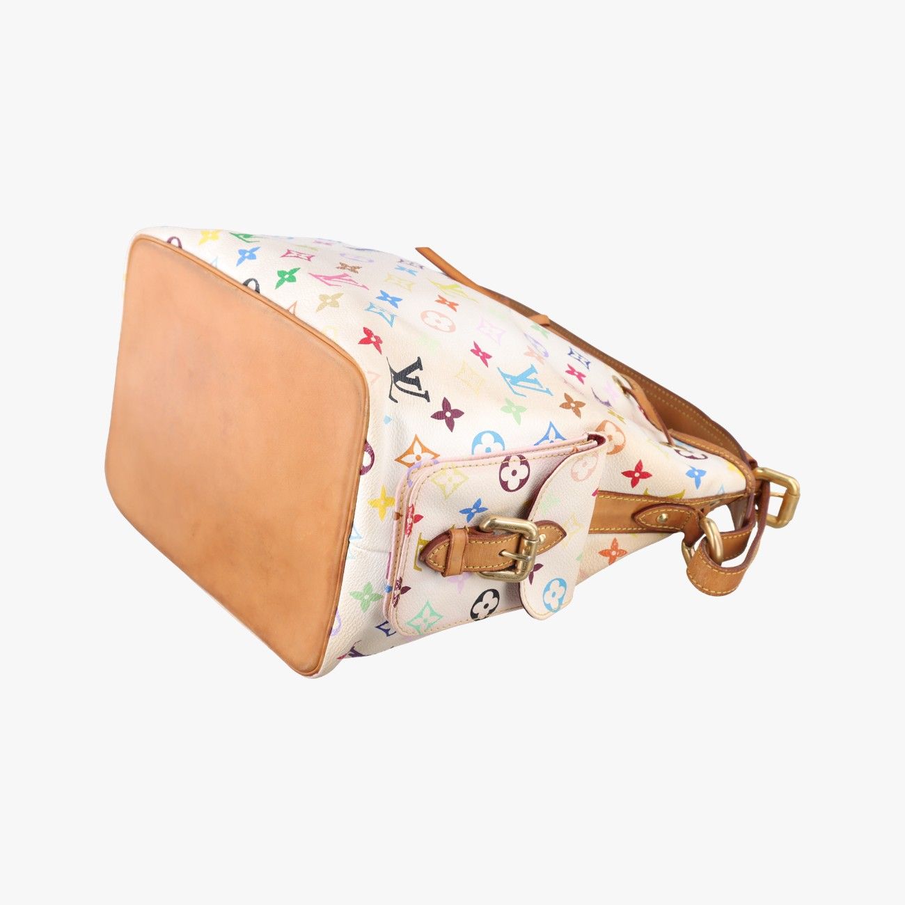 Louis Vuitton Petit Noe Blanc Monogram Multicolor Bucket Bag — view 4
