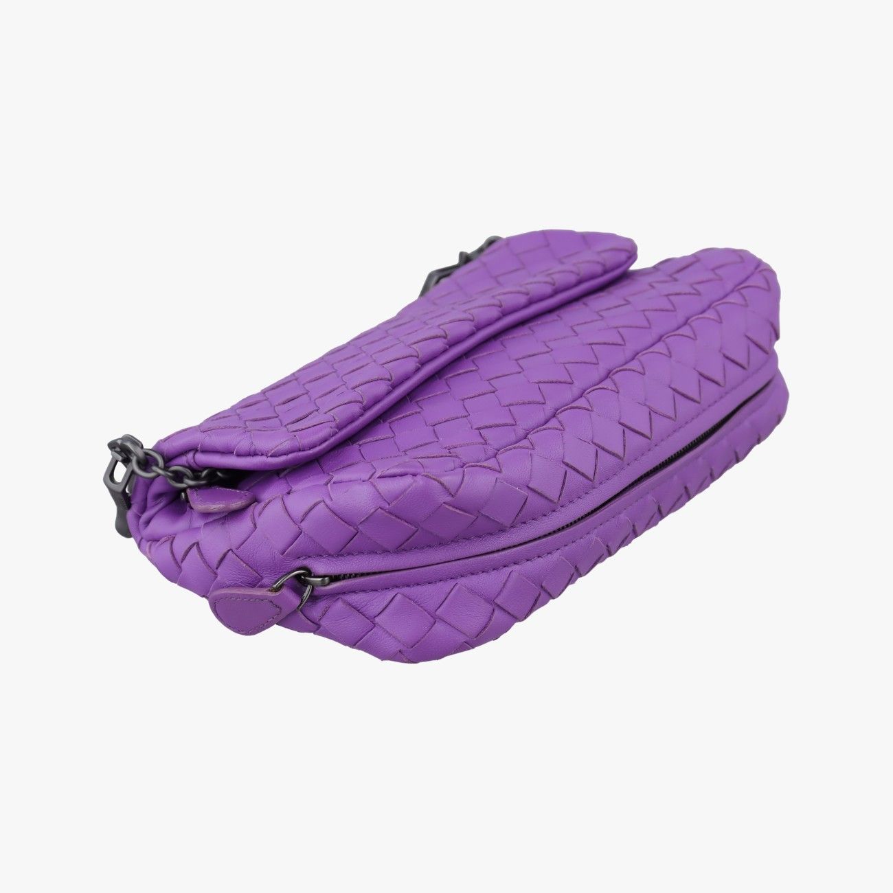 Bottega Veneta Intrecciato Purple Lambskin — view 5