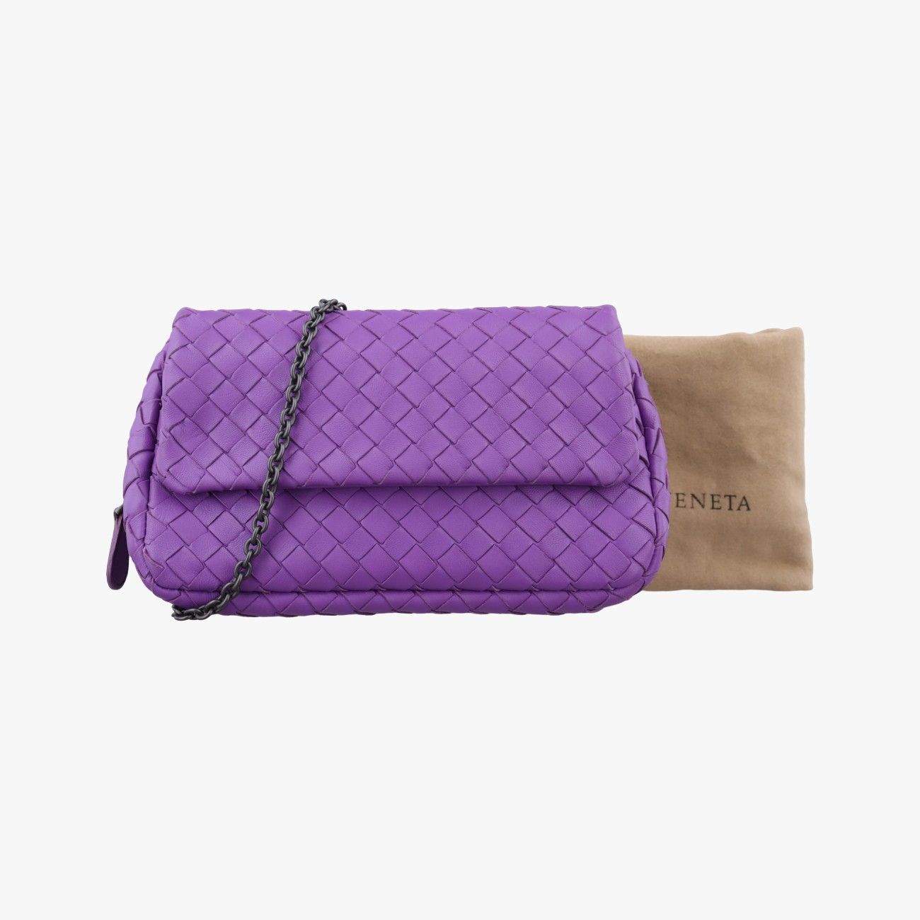 Bottega Veneta Intrecciato Purple Lambskin